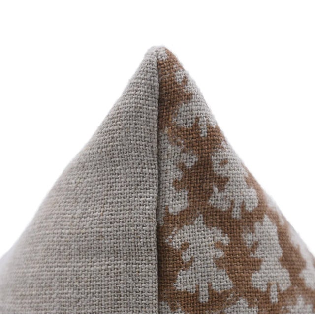 Fabdivine Artistic Cushion Cover 22x22 Inch Floral Prints on Thick Linen-Traz For Sale - Image 6 of 6