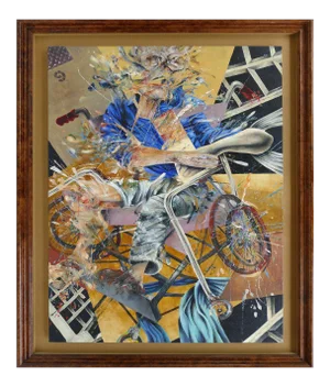 1980s Vintage Abstract Painting by Arturo Rodriguez