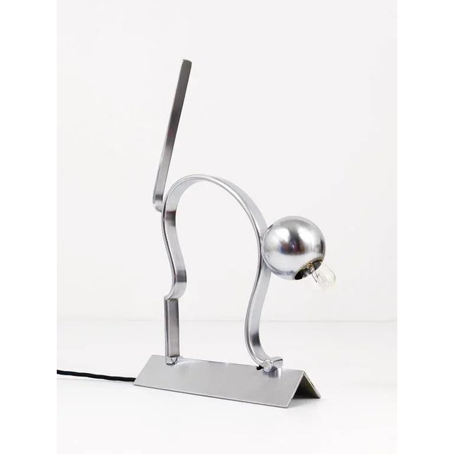 Art Deco Cat Sculpture Table Lamp in the style of Hagenauer, 1930s For Sale - Image 4 of 11