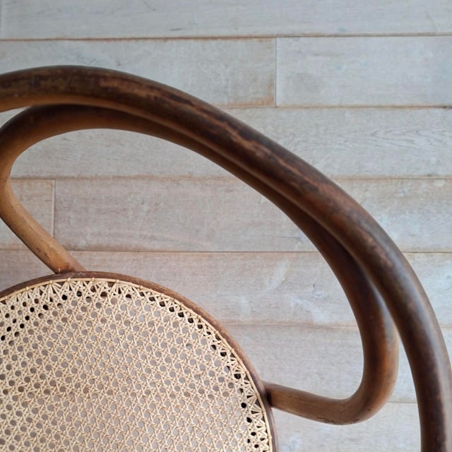 No. 209 Armchairs in Bentwood and Rattan from Ligna, 1970s, Set of 4 For Sale - Image 11 of 13