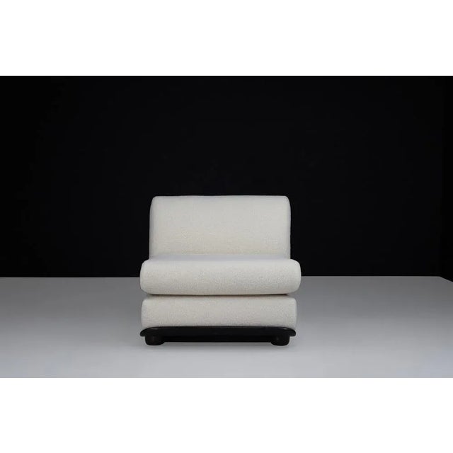 Vintage Italian Lounge Chair with Bentwood Frame and New Bouclé Upholstery, 1970s For Sale - Image 9 of 10