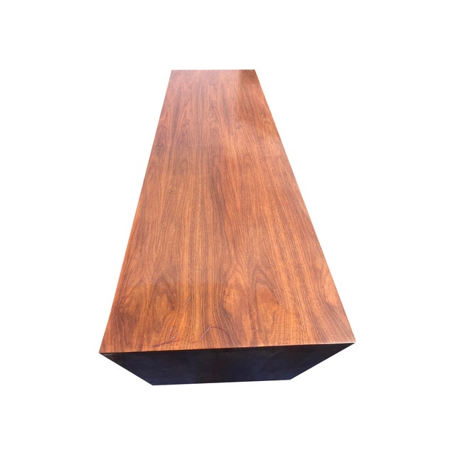 Brown Vintage Mid Century Modern Credenza Cabinet or Dresser in Danish Style For Sale - Image 8 of 9