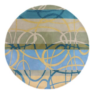 Vintage Chinese Hooked Rug, 09'01 X 09'01 For Sale