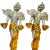 Plastic Mid 20th Century Baroque Style Putti Candlestick Holders in Silvered & Gilt Finish - A Pair For Sale - Image 7 of 10