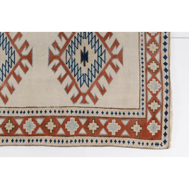 Turkish Mid 20th Century Anatolian Decorative Oushak Runner For Sale - Image 3 of 10