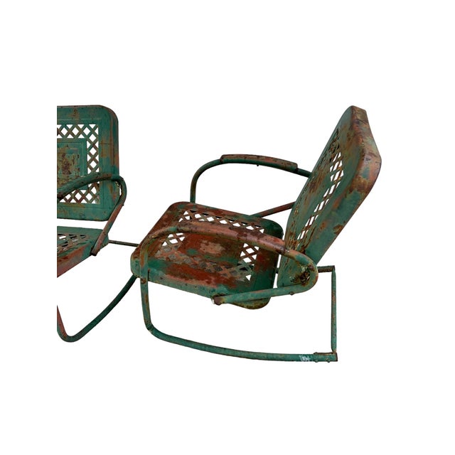 Vintage Metal Patio Rocking Chairs, a Pair Chairish
