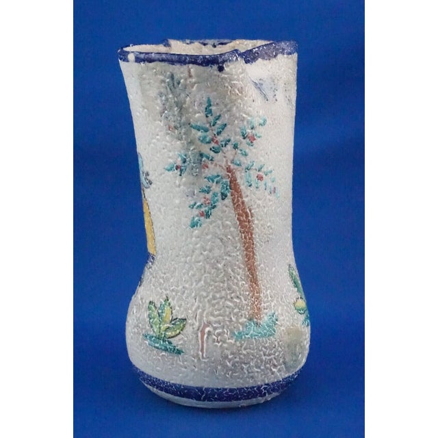 Acid-Treated Majolica Ceramic Vase from Vincenzo Procida, Vietri, Italy, 1920s For Sale - Image 4 of 18