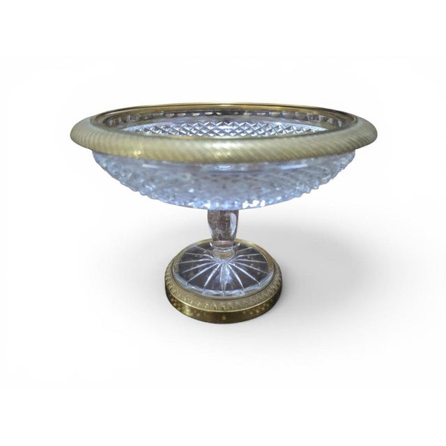 Antique Gilt Bronze and Cut Crystal Centerpiece Bowl, 1880 For Sale - Image 6 of 11