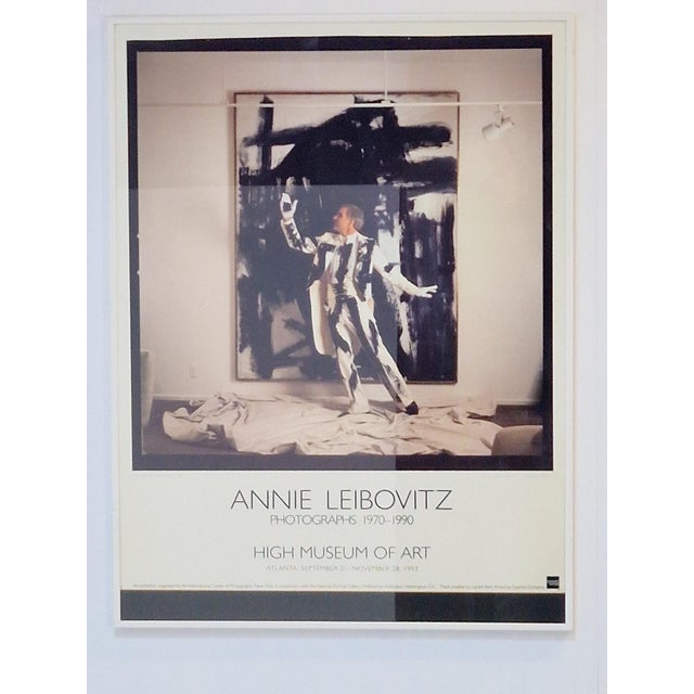 Annie Leibovitz exhibition poster - Steve Martin - offset lithograph - black with photography - museum print - 1993 Annie...