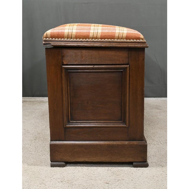 Wood Storage Chest in Oak For Sale - Image 7 of 15