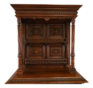 Antique Sideboard, French Renaiss. Revival, Large Carved Walnut 83” 19/20th C.!