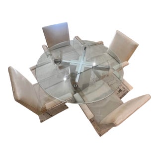 1960s Vladimir Kagan Lucite Dining Set For Sale