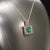 Natural Emerald Diamond Necklace 18" 14k WG 2 TCW Certified For Sale - Image 9 of 11