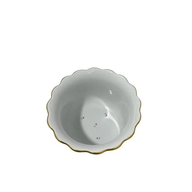 Herend Hungary Porcelain "Chinese Bouquet Apponyi Purple" Cachepot Herend Hungary porcelain cachepot with basket weave...