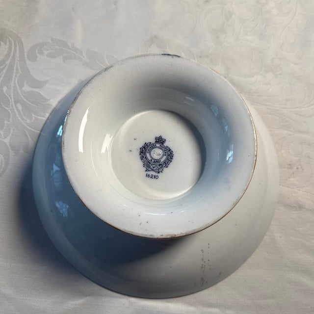 Early 18th Century Rare- Antique Ashworth Bros. "Chinese Pattern" Footed Bowl 9" For Sale In Detroit - Image 6 of 6