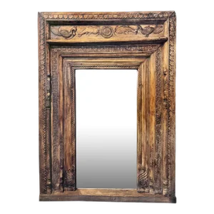 Early 20th Century Agra Wood Doorway Mirror