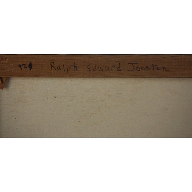 Mid Century Sierra Mountaintops Landscape in Oil on Canvas by Ralph Edward Joosten For Sale - Image 4 of 5