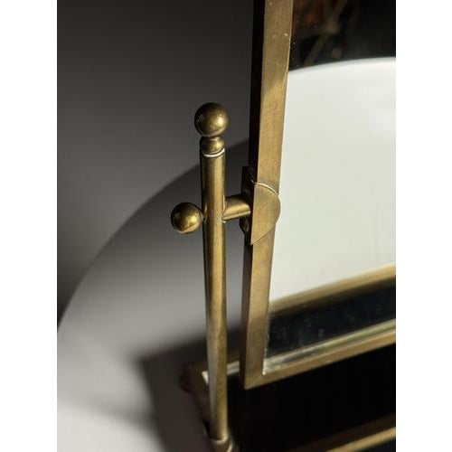 French Make-Up Mirror in Brass For Sale - Image 4 of 12