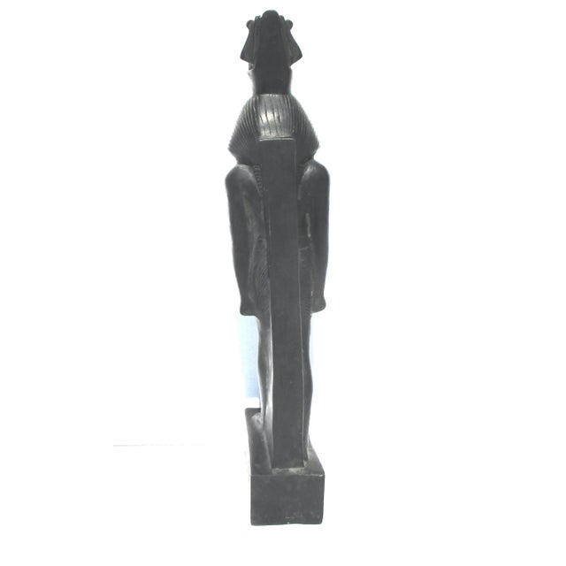 1980s Egyptian Hand Made Statue of Pharaoh For Sale - Image 4 of 13