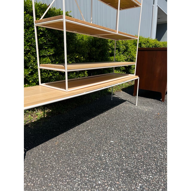 Wood Paul McCobb Planner Group Attributed Etagere in White Iron and Light Maple. For Sale - Image 7 of 8
