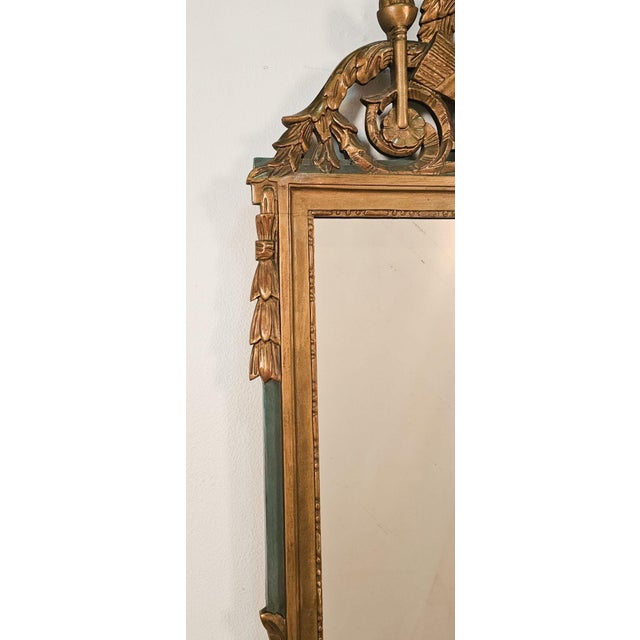 Louis XVI Style Painted & Gilt Mirror, France Circa 1920 For Sale In San Francisco - Image 6 of 6