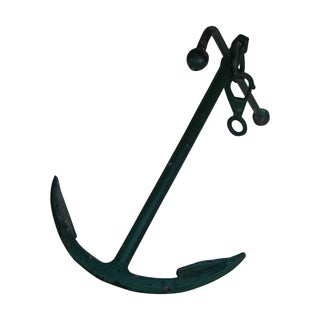 Vintage Nautical Cast Iron Anchor For Sale
