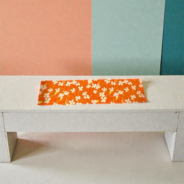 Art Deco Hawaiian 3 D Table Runner 14x50 Long Handmade New For Sale - Image 3 of 12