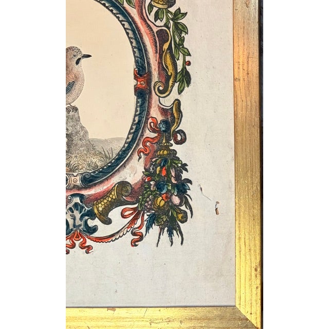 Early 20th Century Early Bird Print in a Giltwood Frame, Signed by a Connecticut Gallery on Back Side For Sale - Image 5 of 7