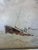 Brown Naval Shipwreck, 1900, Oil Painting on Cardboard For Sale - Image 8 of 12