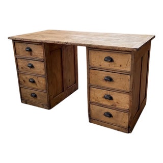 Pine Workshop Desk, 1950s For Sale