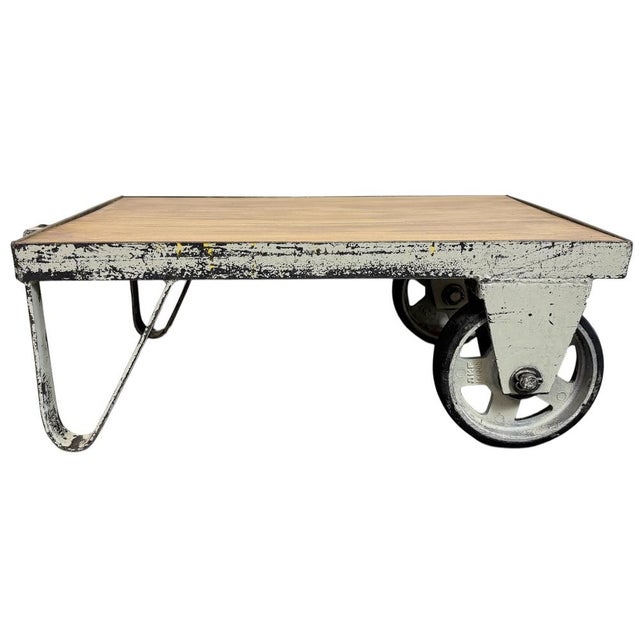 Industrial Grey Coffee Table Cart, 1960s For Sale - Image 18 of 18