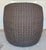 Original retail $5388, stylish Organic Modern Mocha Tropic Outdoor Lounge Chairs Pair, Woven resin, white linen like...