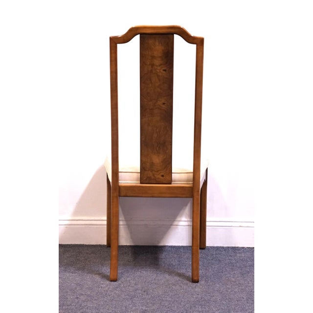 Thomasville Tokaido Collection Burled Walnut Asian Modern Dining Side Chair 10821-813-814 For Sale In Kansas City - Image 6 of 12