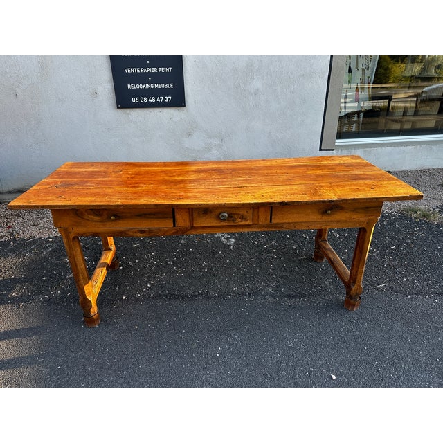 Wood 19th Century Farmhouse Table For Sale - Image 7 of 13