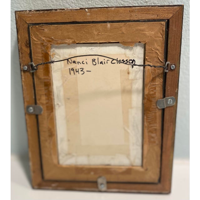 Small Abstract Flower Painting by North Carolina Artist Nanci Blair Closson For Sale In Tampa - Image 6 of 6