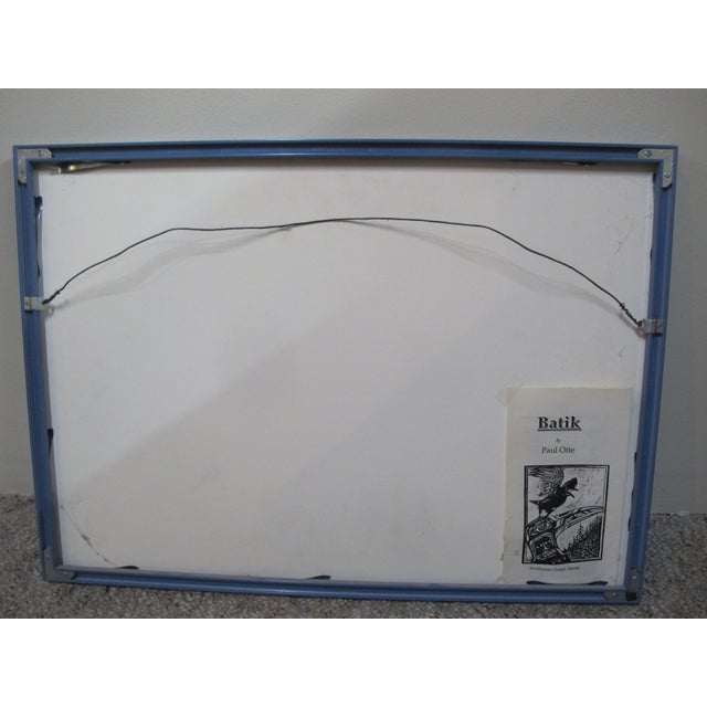 Printmaking Materials Paul Otte Pacific Nw Coastal Art Unframed Batik Bird Heron Print For Sale - Image 7 of 7