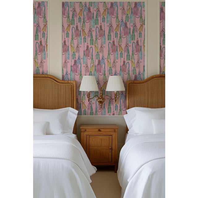 Tassel Trellis is a bold, decorative wallpaper filled with hand-painted watercolor tassels that feel both classic and...