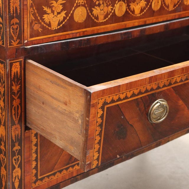 Brown Neoclassical Lombard Chests of Drawers, Set of 2 For Sale - Image 8 of 16