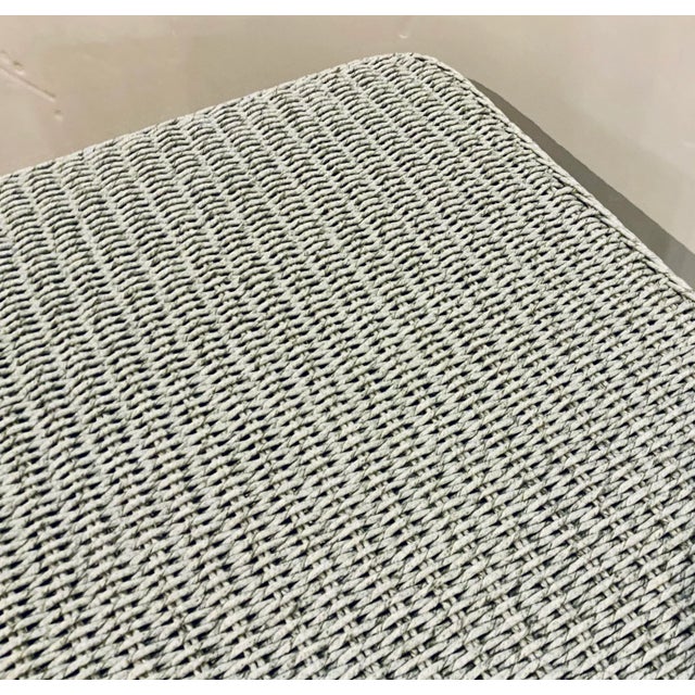 Made Goods Made Goods Organic Modern White Faux Wicker End Table For Sale - Image 4 of 4