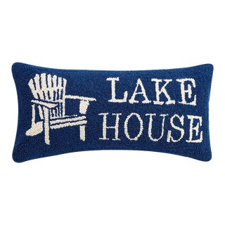 Lake House Hook Pillow, 18" x 9" For Sale