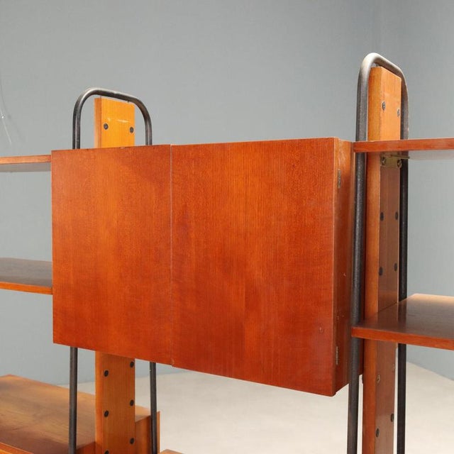 Mid-Century Teak Veneer Bookshelf, 1960s For Sale - Image 5 of 15