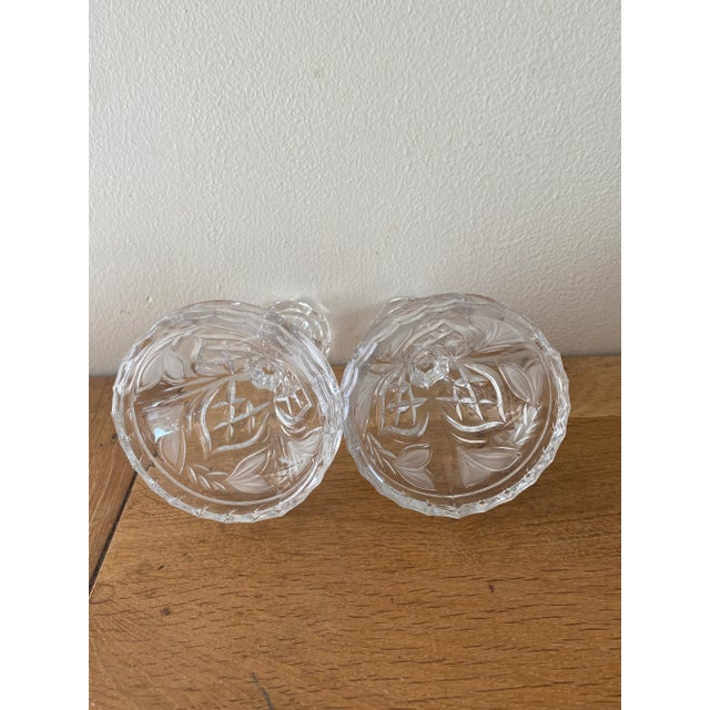 Art Nouveau Crystal Candleholders, Set of 2 For Sale - Image 11 of 12
