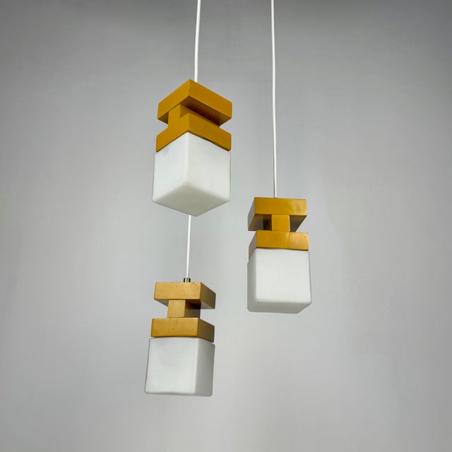 Metal Mid-Century Modern Cascade Cube Pendant Lamp, Italy, 1970s For Sale - Image 7 of 11