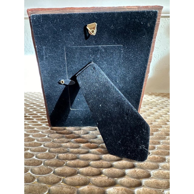 1970s Vintage Italian 1970’s Picture Frame of CeramicWith Alligator Detail in Bronze /Brown For Sale - Image 5 of 9