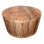 Rustic Solid Wood Handmade 36" Round Tapered Sides Barrel Coffee Table For Sale - Image 4 of 6