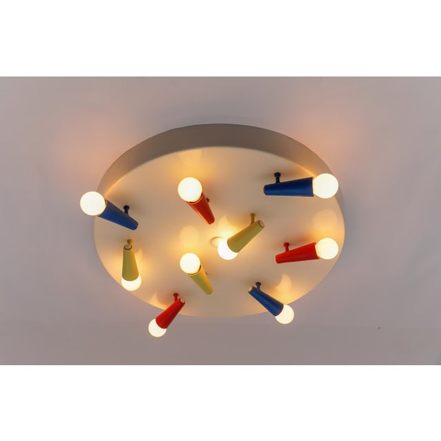 Mid-Century Modern Italian Flush Mount, 1960s For Sale - Image 14 of 16
