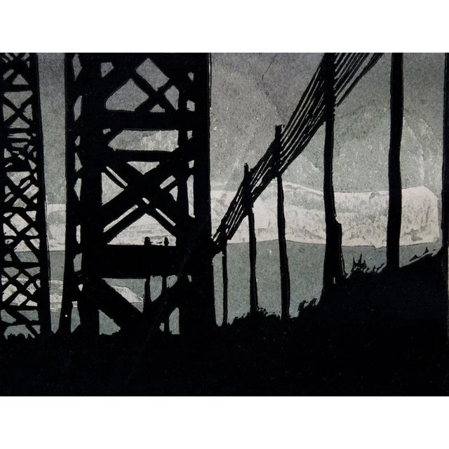 Albert Goltjakov, At Jurmala, 1960, Linocut For Sale - Image 4 of 7