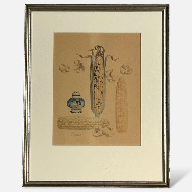American Rare 1954 Harriet Pertchik for Morton Salt Botanical Still-Life Framed Prints With Provenance — Pair For Sale - Image 3 of 11