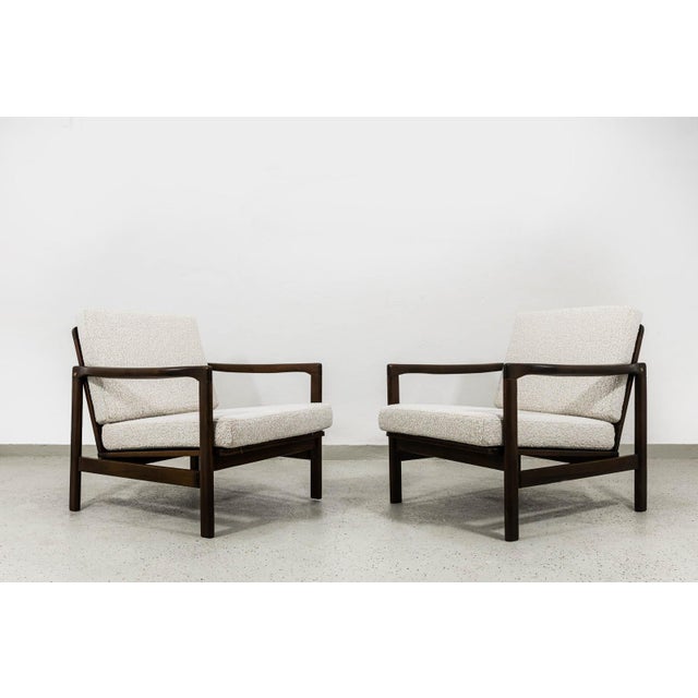 Wood Mid-Century Modern Armchairs by Zenon Bączyk, 1960s, Set of 2 For Sale - Image 7 of 14