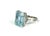 Modern Vintage H. Stern 18k Gold Emerald Cut Aquamarine Diamond Cocktail Ring For Sale - Image 3 of 9